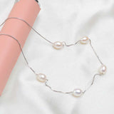 Genuine Freshwater Pearl Pendant Necklace 925 Silver Chain For Women Jewelry