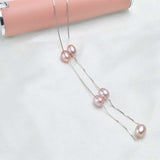 Genuine Freshwater Pearl Pendant Necklace 925 Silver Chain For Women Jewelry
