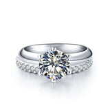 Round Cut Diamond Wedding Ring Set bridal Engagement Jewelry for women