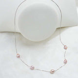 Genuine Freshwater Pearl Pendant Necklace 925 Silver Chain For Women Jewelry