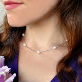 Genuine Freshwater Pearl Pendant Necklace 925 Silver Chain For Women Jewelry