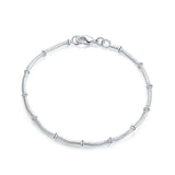 Silver Stars Charm Bracelet Link Chain Women Anniverssary Jewelry Gift
