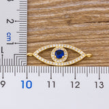 Vintage Evil Eye Gold Bracelet for Women Princess Cut Zircon Jewelry