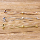 Vintage Evil Eye Gold Bracelet for Women Princess Cut Zircon Jewelry
