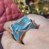 Gorgeous Vintage Oval Pink Red Gemstone Ring Women's Wedding Engagement Jewelry