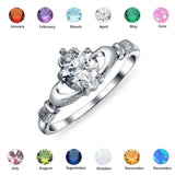 Luxury Gift Birthstone Ring Silver Anniversary Jewelry for Women