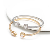 Lucky Eye Open Cuff Bracelet Bangle Gold Silver Women Men Fashion Jewelry