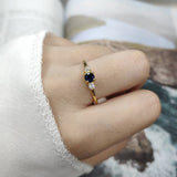 Luxury Emerald Gold Ring For Women Wedding Jewelry