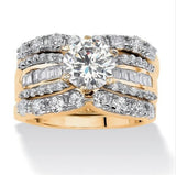 Vintage 14K Yellow Gold Ring Gemstone Women's Wedding Jewelry
