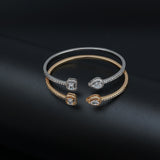 Lucky Eye Open Cuff Bracelet Bangle Gold Silver Women Men Fashion Jewelry