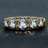 Classic Zircon Gemstone Ring Gold Party Anniversary Fine Jewelry