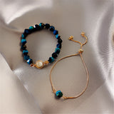 Vintage Green Gemstone Bracelet For Women Jewelry