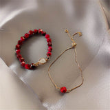 Vintage Green Gemstone Bracelet For Women Jewelry