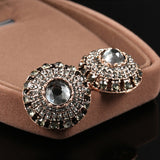 Natural Sapphire Earrings Vintage For Women Gold Wedding Jewelry