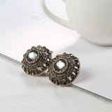 Natural Sapphire Earrings Vintage For Women Gold Wedding Jewelry