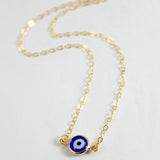 Vintage Eye Pendant Necklace For Women Gold Chain Wedding Jewelry