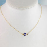 Vintage Eye Pendant Necklace For Women Gold Chain Wedding Jewelry