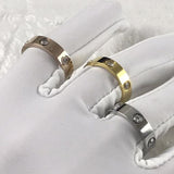 Natural Zircone Ring for Women Titanium Wedding Engagement Jewelry