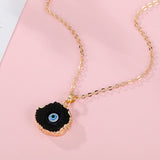 Vintage Eye Pendant Necklace For Women Gold Chain Wedding Jewelry
