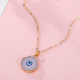Vintage Eye Pendant Necklace For Women Gold Chain Wedding Jewelry
