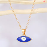 Vintage Eye Pendant Necklace For Women Gold Chain Wedding Jewelry