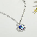 Vintage Eye Pendant Necklace For Women Gold Chain Wedding Jewelry