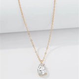 Vintage Drop Water Pendant Necklace Gold For Women Chain Jewelry