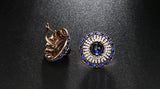 Natural Sapphire Earrings Vintage For Women Gold Wedding Jewelry