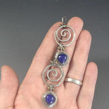 Vintage Silver Resin Gemstone Drop Earrings For Women Tribal Jewelry