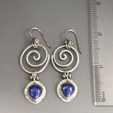 Vintage Silver Resin Gemstone Drop Earrings For Women Tribal Jewelry
