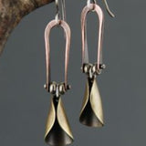 Vintage Silver Resin Gemstone Drop Earrings For Women Tribal Jewelry