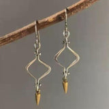 Vintage Silver Resin Gemstone Drop Earrings For Women Tribal Jewelry