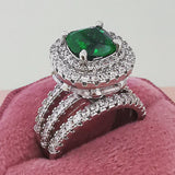 Vintage Engagement Ring Retro Silver for Women Wedding Jewelry