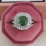 Vintage Engagement Ring Retro Silver for Women Wedding Jewelry