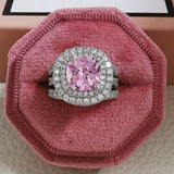 Vintage Engagement Ring Retro Silver for Women Wedding Jewelry