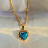 Vintage Drop Water Pendant Necklace Gold For Women Chain Jewelry