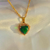 Vintage Drop Water Pendant Necklace Gold For Women Chain Jewelry