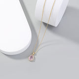 Vintage Drop Water Pendant Necklace Gold For Women Chain Jewelry