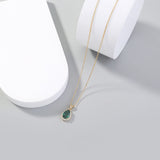 Vintage Drop Water Pendant Necklace Gold For Women Chain Jewelry