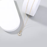 Vintage Drop Water Pendant Necklace Gold For Women Chain Jewelry