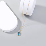 Vintage Drop Water Pendant Necklace Gold For Women Chain Jewelry