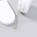 Vintage Drop Water Pendant Necklace Gold For Women Chain Jewelry