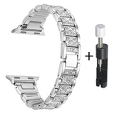 Women Strap IWatch for Apple Watch Band SE 6 7 Diamond Shining