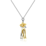 Two Lovers Pendant Necklace Forever Love Gift for Wife Girls Mum Jewelry
