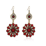 Vintage Sun Flower Earrings Ethnic Boho Women Anniverssary Jewelry
