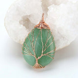 Vintage Pendant Necklace Opal Gemstone Women Jewelry