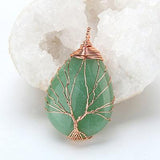 Vintage Pendant Necklace Opal Gemstone Women Jewelry
