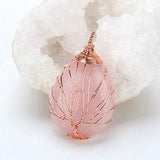 Vintage Pendant Necklace Opal Gemstone Women Jewelry