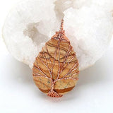 Vintage Pendant Necklace Opal Gemstone Women Jewelry