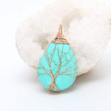 Vintage Pendant Necklace Opal Gemstone Women Jewelry